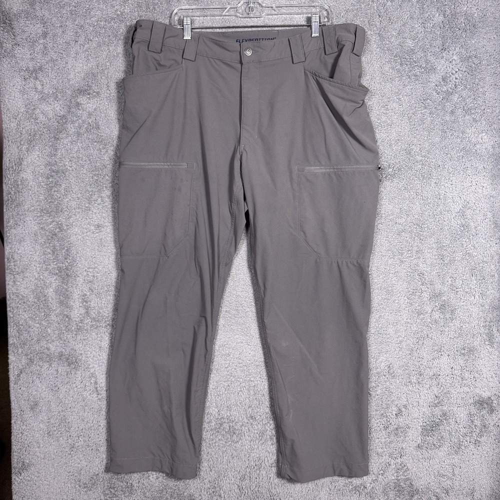 Duluth Trading Flexpedition Pants Men 40x30 Standard Cargo Softshell Gray 84319